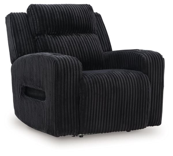 Forest Lake - Black - Power Recliner With Adj Headrest