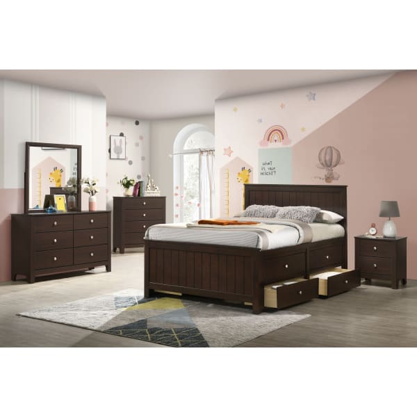 Sami - Full Captains 3 Piece Bedroom Set - Espresso