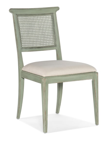 Charleston - Upholstered Seat Side Chair (Set of 2) - Green / Beige