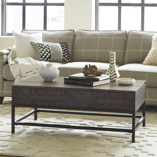 Parker - Lift Top Cocktail Table - Distressed Whiskey