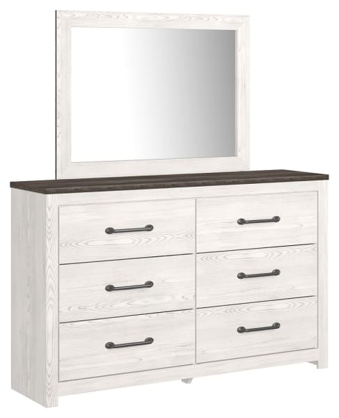 Gerridan - White/gray - Dresser, Mirror