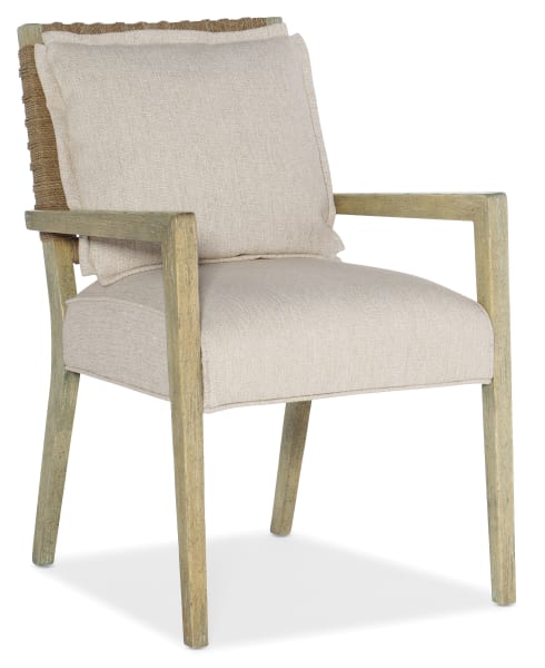 Surfrider - Woven Back Arm Chair (Set of 2) - Beige / Light Brown