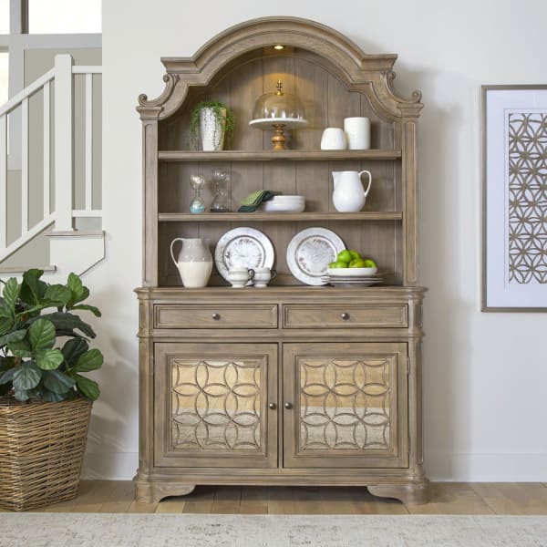 Magnolia Manor - Hutch & Buffet - Brown