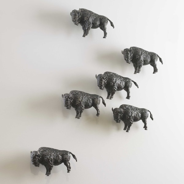 Bison - Metal Wall Sculpture - Bronze