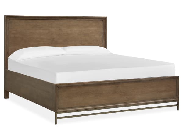 Lindon - Complete Queen Panel Bed - Belgian Wheat