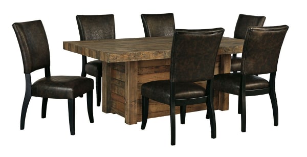 Sommerford - Dark Brown - 7 Pc. - Dining Table, 6 Chairs