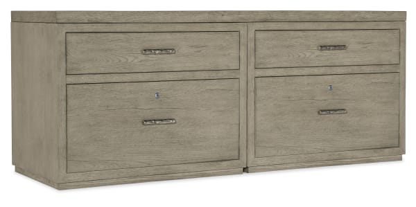Linville Falls - 72" Credenza With Two Lateral Files - Gray