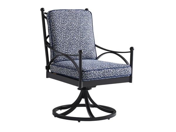 Pavlova - Swivel Rocker Dining Chair - Blue