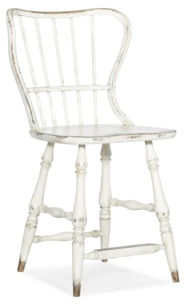 Ciao Bella - Spindle Back Counter Stool - White
