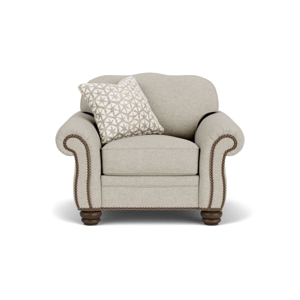 Bexley - Fabric Chair, Nailhead Trim - Beige