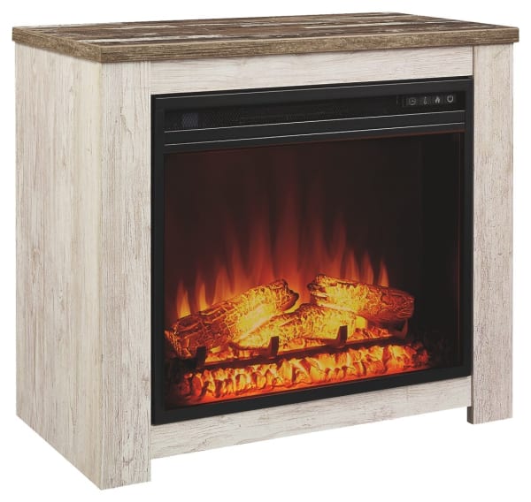Willowton - Whitewash - Fireplace Mantel w/FRPL Insert