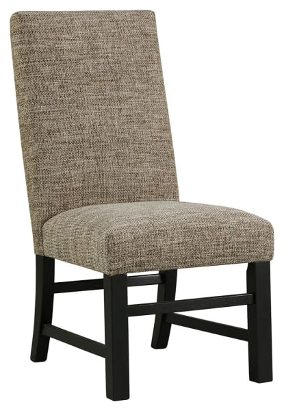 Sommerford - Black / Brown - Dining Uph Side Chair (Set of 2)