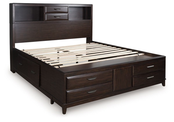 Vanmore - Dark Brown - King Storage Bed