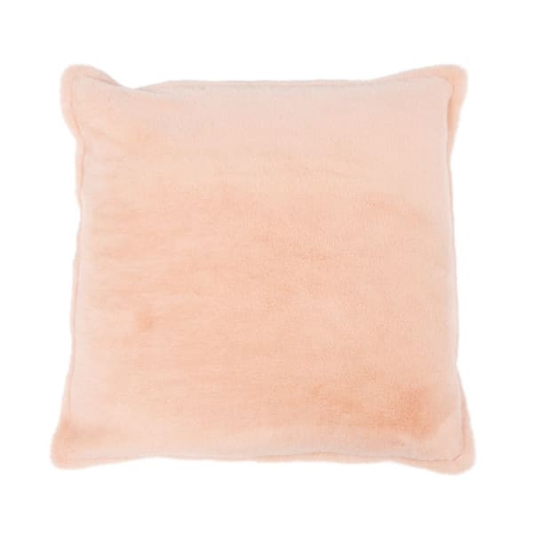 Equilibrium - Taiga Pillow 22' x 22' - Faux Fur Peach