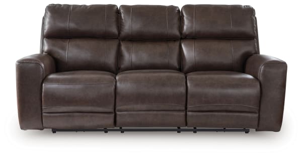 Crossplex - Power Reclining Sofa With Adjustable Headrest - Smoke