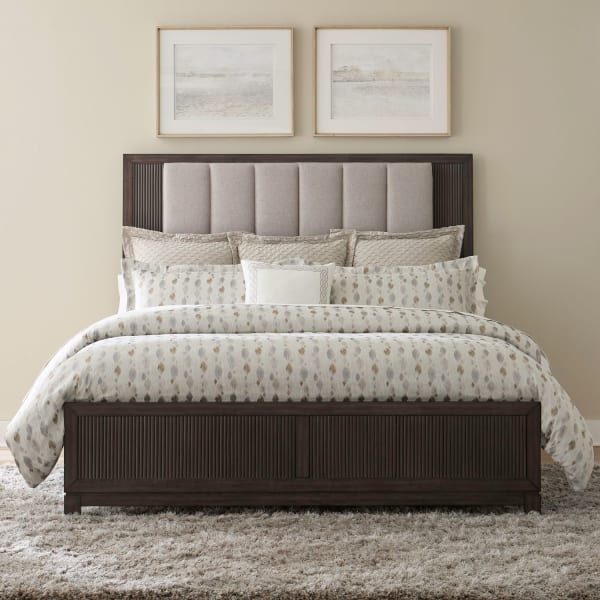 Modern Edge - California King Upholstered Bed - Caffe