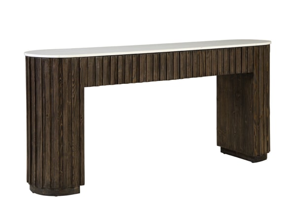 Cheers - Marble Console - Dark Brown