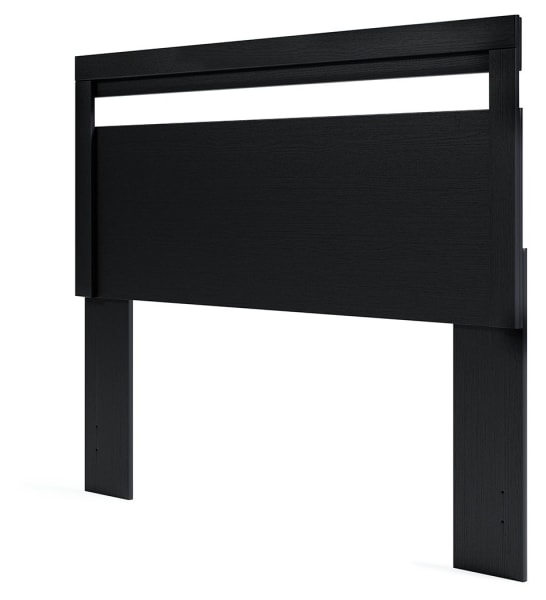 Finch - Black - Queen Panel Headboard