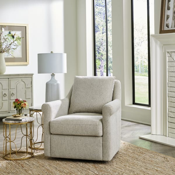 Landcaster - Upholstered Accent Chair - Pebble