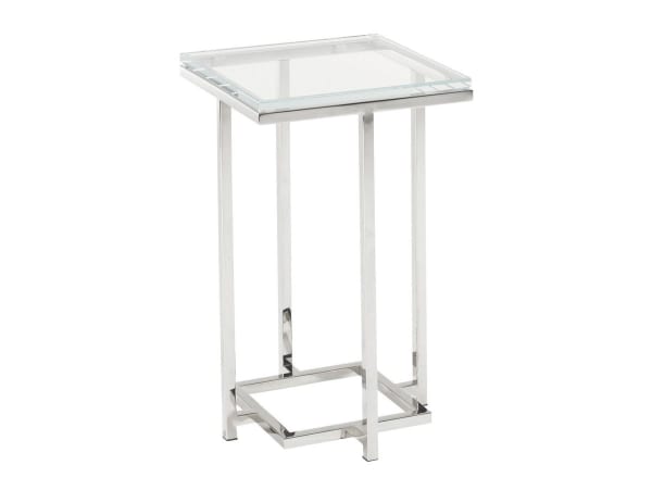 Mirage - Stanwyck Glass Top Accent Table - White
