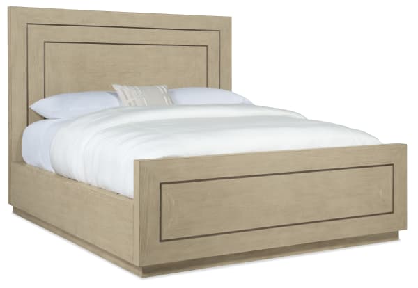 Cascade - King Panel Bed - Light Brown