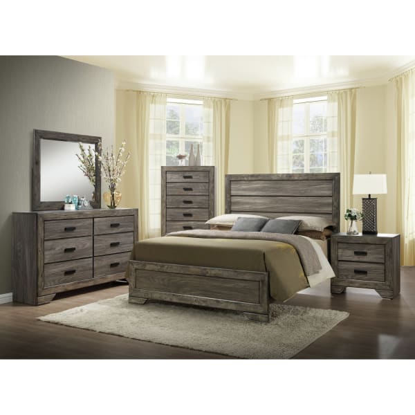 Nathan - Queen Panel 3 Piece Bedroom Set - Gray Oak Finish