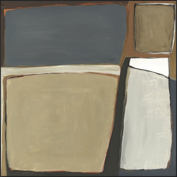 Roq II - 60" x 60" Painting Art By Buddy Whitlock - Light Brown / Dark Gray