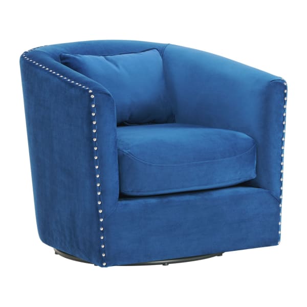 Stanton - Swivel Chair - Royale Cobalt With Nails - 3A