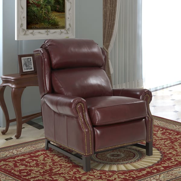 Thornfield - Push Thru The Arm Recliner - Cabernet