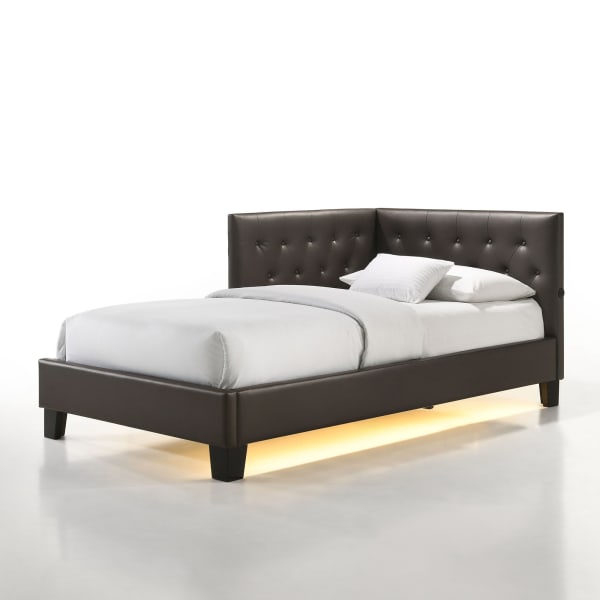 Julesburg - PU Corner Twin Bed - Brown