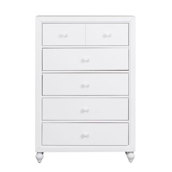 Cottage View - 5 Drawer Chest - White