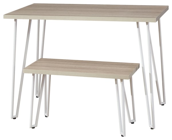 Blariden - Brown/white - Desk W/bench