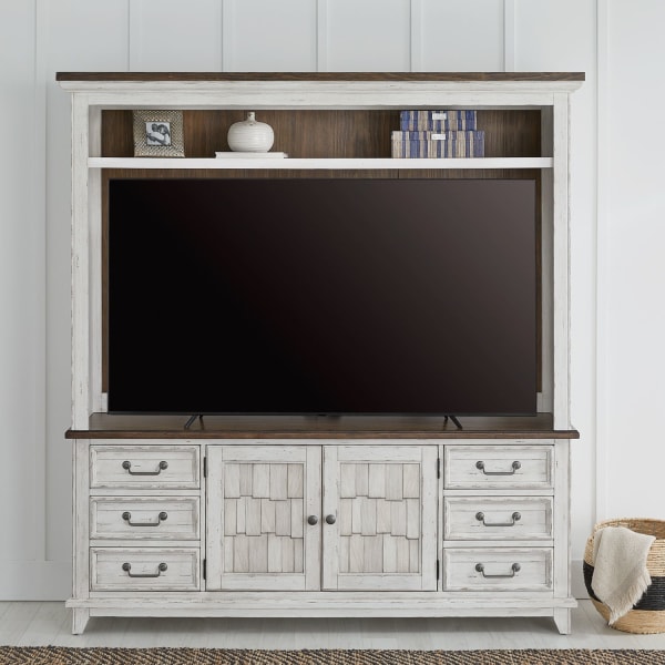 River Place - Entertainment Center - White