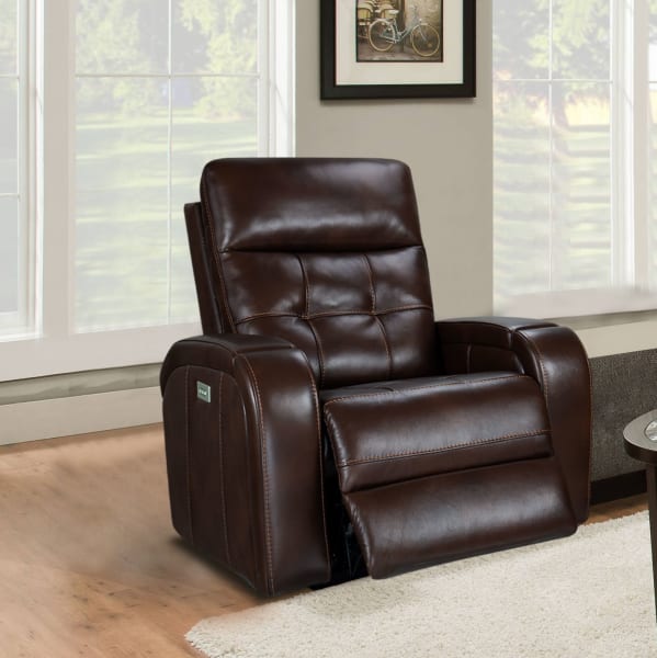 Claremont - Power Recliner With Power Recline, Power Headrest, Power Lumbar, Wireless Charger And Cupholder (Lay-Flat) - Dark Brown
