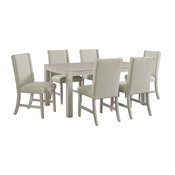 Eleanor - 7 Piece Standard Height Dining Set (Rectangular Table And Six Chairs) - White