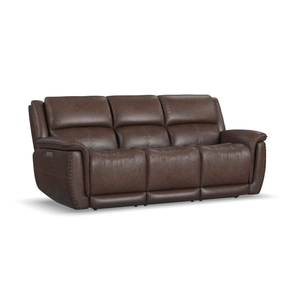 Beau - Power Reclining Sofa With Power Headrests - Sable