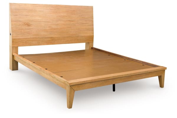 Sherbana - Light Brown - Queen Panel Bed