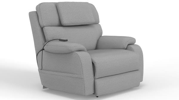 Dreamtime - 48" Power Headrest Power Lay Flat Recliner With CR3 Heat/Massage/Zero Gravity - Steel