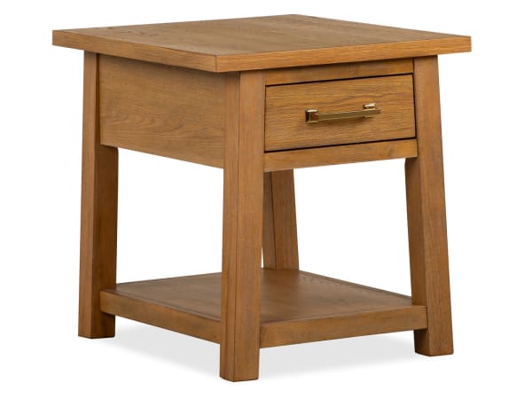 Lindon - Drawer End Table - Belgian Wheat