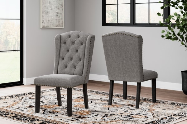 Jeanette - Gray - Dining Uph Side Chair (Set of 2)