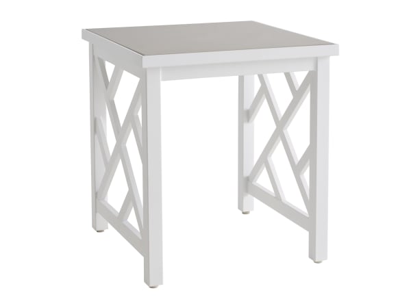Island Classic - Square End Table - White