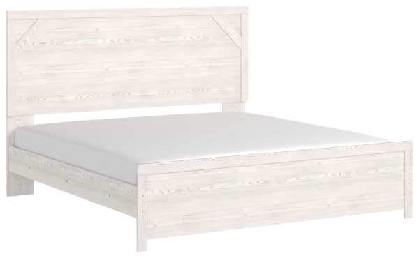 Gerridan - White/gray - King Panel Bed