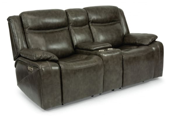 Journey Power Reclining Loveseat with Console & Power Headrests