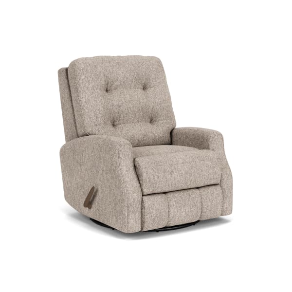 Devon - Fabric Swivel Gliding Recliner - Beige