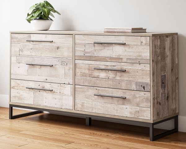 Neilsville - Whitewash - Six Drawer Dresser