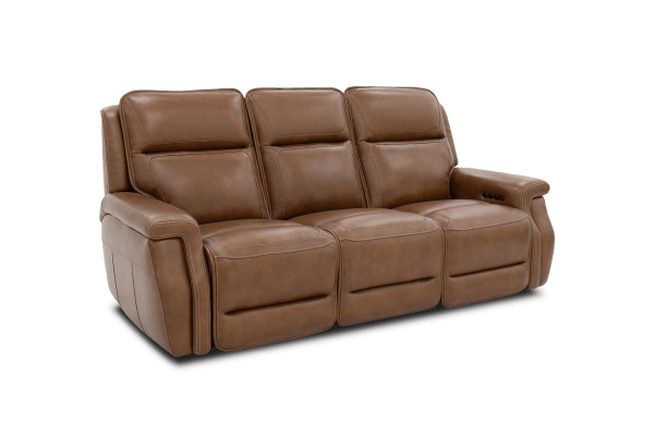 Marlen - 3P Sofa (Zero Gravity, Drop Down Table) - Venetian-Honey, Kona-Eclipse (W)