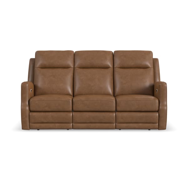 Maxwell - Power Reclining Sofa With Power Headrests And Lumbar - Cedar