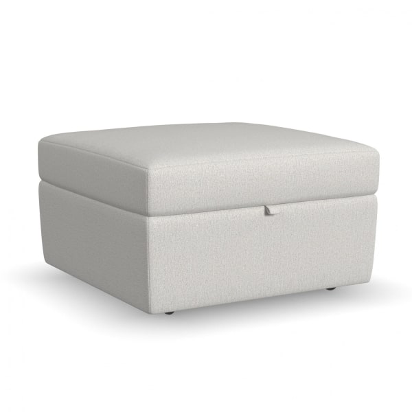 Flex - Square Storage Ottoman - Light Gray