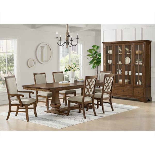 Phillipe - 7 Piece Standard Height Dining Set (Table, Four Chairs And Two Arm Chairs) - Cherry