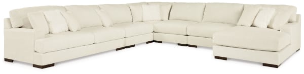 Zada - Ivory - 6-Piece Sectional With Chaise